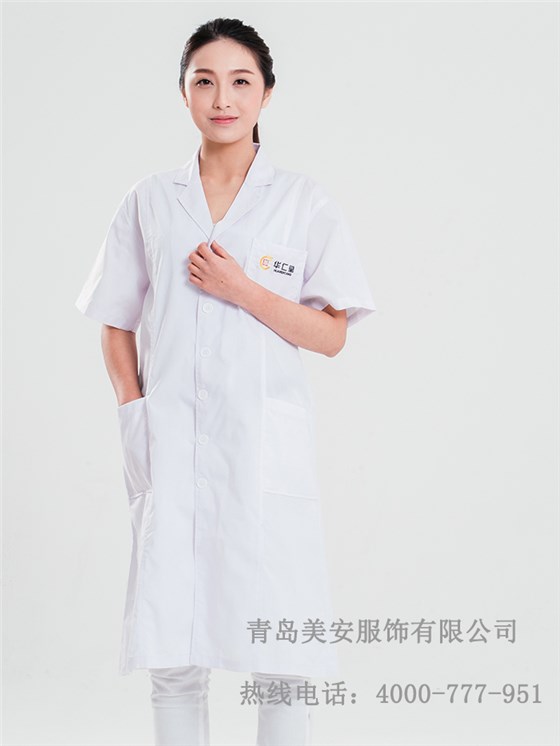 醫(yī)藥行業(yè)滌棉防靜電大褂批發(fā)定制廠家青島美安服飾