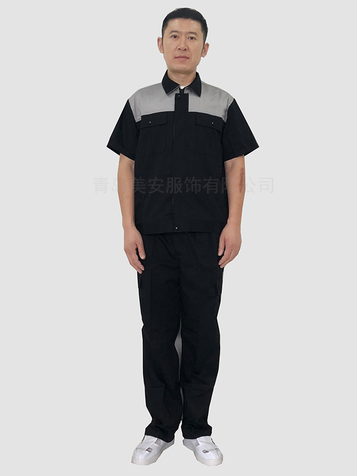 滌棉防靜電工作服夏季短袖
