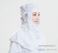 白色防靜電披肩帽